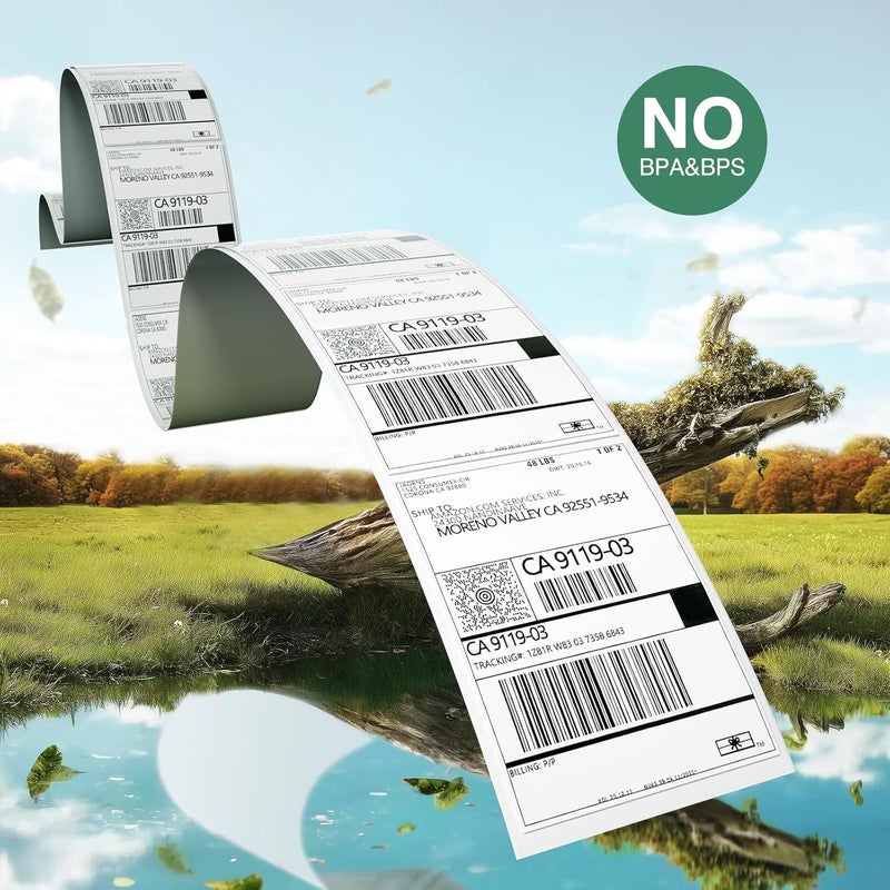 Gloryang Thermal Shipping Labels - 350 Sheets per Roll, 4x6 Inch, Compatible with Zebra, Brother, Rollo, JADENS, Nelko, Phemome, Polono Printers, Self-Adhesive, Premium Quality for Shipping & Packaging - Image 5